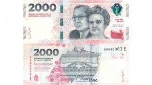 Emiten billete de 2000 pesos con nuevas medidas de seguridad