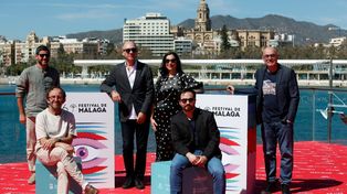 Darío Grandinetti, Marina Seresesky, el productor Guillermo Berman y parte del equipo acompañaron la presentación del film en Málaga.