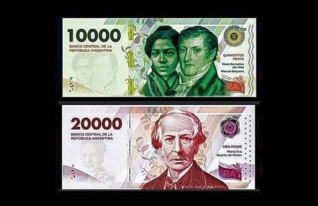 Se trata de 770 millones de billetes que llevarán el rostro de las imágenes de Manuel Belgrano y de María Remedios del Valle.
