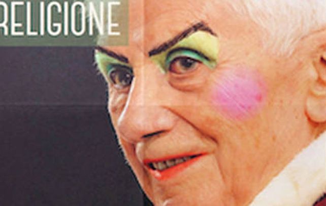 La imagen del Papa Benedicto fue usada para una publicidad que da que hablar.