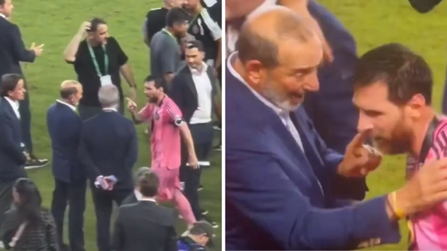 Las imágenes captaron el fuerte cruce entre el argentino y el comisionado de la MLS