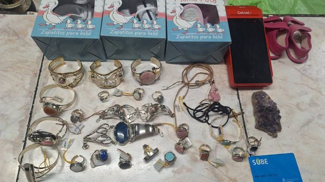 Los elementos secuestrados al detenido