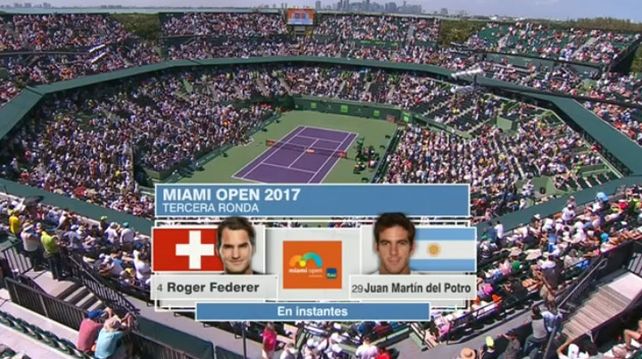 Mirá en vivo: Del Potro y Federer, el plato fuerte del Masters de Miami