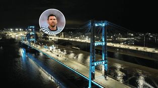 El homenaje de Santa Fe a Messi en su despedida: el Puente Colgante se iluminará de celeste y blanco