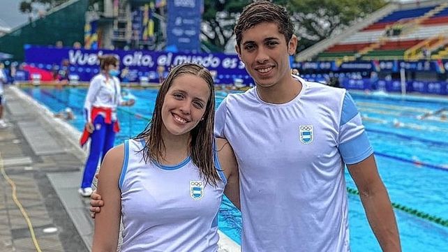 Candela Giordanino y Gian Franco Turco de Unión finalizaron cuartos en las pruebas de 1500 metros libres en Colombia.