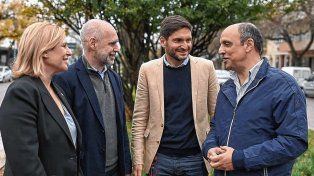 El precandidato a presidente Horacio Rodríguez Larreta visitó Santa Fe para reunirse con Pullaro y Corral