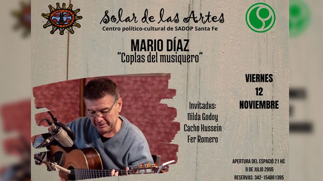 Mario Díaz en el Solar de las Artes
