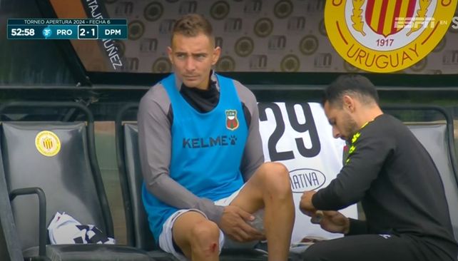 Marco Ruben no salió a jugar el segundo tiempo. Sintió una molestia en el isquiotibial izquierdo. 