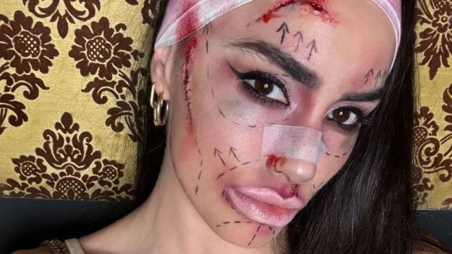 Lali en su fiesta de Halloween