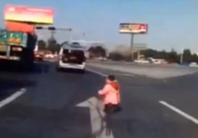 Un nene cayó del baúl de una camioneta en medio de la calle y se salvó de milagro