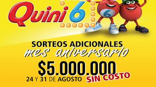 Sorteo Aniversario: Quini 6 se viene con 32 millones de pesos para el domingo