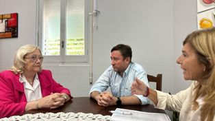 En la cabecera del departamento San Martín, Motta y Olivieri se reunieron con la intendenta, María del Carmen Amero.