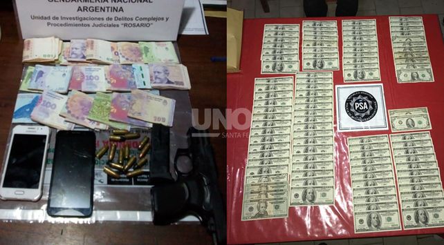 Los elementos secuestrados durante los allanamientos.