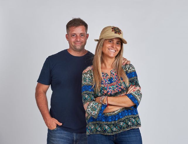 Guillermina junto a su pareja y socio de Ecomond, Federico Bevilacqua.