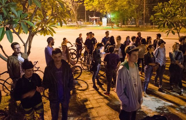 El mural para Pato quedó inaugurado con una bicicleteada