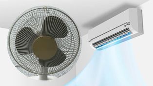 El aire acondicionado gasta hasta un 90% más energía que un ventilador.