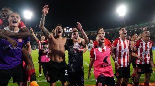 Estudiantes celebra el pase a la final de la Copa de la Liga 2024.