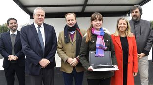 Jaime Perczyk y Gustavo Bordet Inauguraron edificio de escuela en Sauce Pinto
