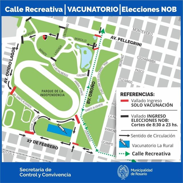 Cortes de tránsito por la Noche de las Peatonales y las elecciones en Newells