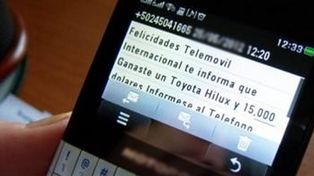 Alertan sobre estafas con mensajes de texto con premios como televisores y 0 KM