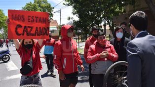 Momentos de tensión se vivieron durante la protesta de los cadetes de app por seguridad