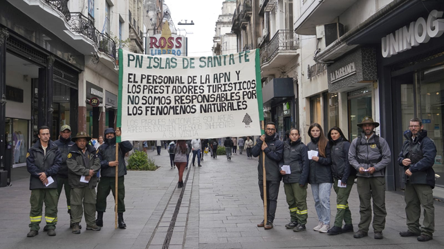 Los guardaparques protestaron este martes por la mañana en Córdoba y Entre Ríos