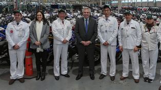 Una visita del presidente Alberto Fernández a la planta de la compañía en Argentina.