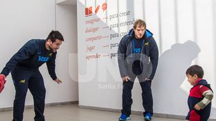 Los Pumas en Santa Fe: visitaron el Jardín Municipal de Barranquitas Sur