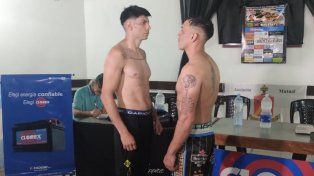 Daniel Aquino y Maximiliano Solís no tuvieron inconvenientes en la balanza y están listos para pelear. El festival se iniciará a partir de las 20.