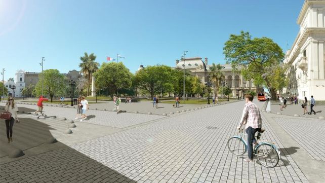La Plaza 25 de Mayo extenderá sus límites y ganará espacio para uso recreativo