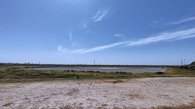 Seca. Así luce la laguna Bedetti