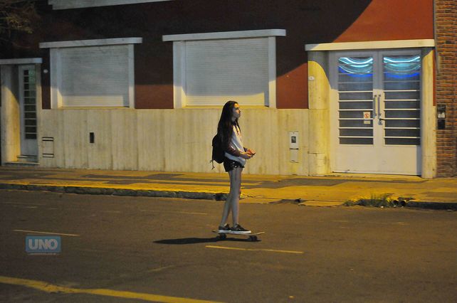 Cande en calle Laprida. Foto UNO Juan Manuel Hernández. &nbsp;