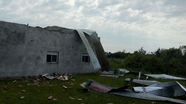 Estructuras destruidas por el temporal.&nbsp;