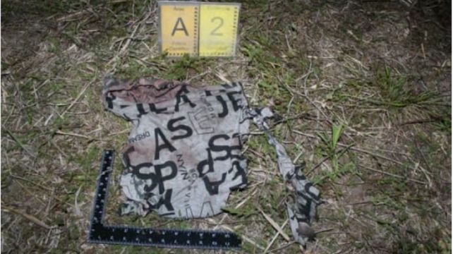 La ropa de Nicolás en la escena del crimen.
