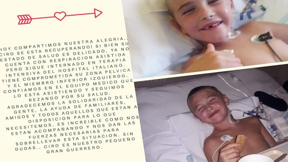 La gran alegr a que le dio a su familia el nene atropellado en Frank