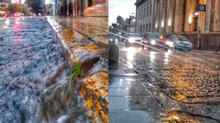 Lluvia en Paraná: calles y veredas anegadas y corte en el servicio de agua potable