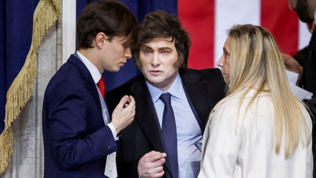 Las fotos de Javier Milei en la asunción de Donald Trump como presidente de Estados Unidos