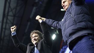 Javier Milei y Jair Bolsonaro compartieron escenario en un acto de la derecha brasileña en Camboriú.