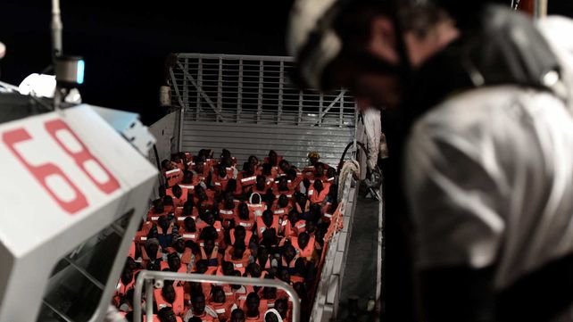 El buque Aquarius de la ONG Médicos Sin Fronteras (MSF) y SOS  Méditerranée tiene 629 personas abordo -123 son niños