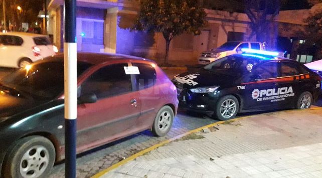 El auto secuestrado en la detención.