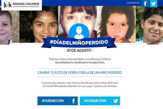 Missing Children pidió cambiar la foto de perfil en las redes sociales por la de un chico perdido