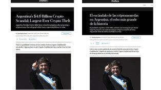 La revista de negocios Forbes se refirió en duros términos al caso que involucra al presidente Javier Milei.