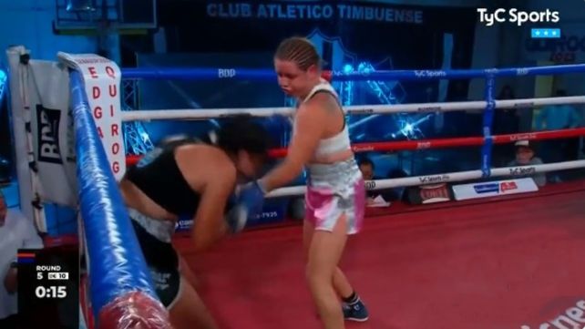 La Bonita Bermúdez venció por KO y se calzó el cinturón argentino de peso pluma