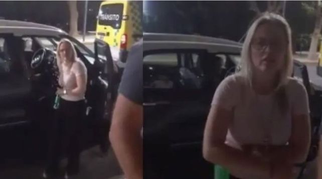 Filmada. Píparo fue increpada por una testigo. (imagen de video)