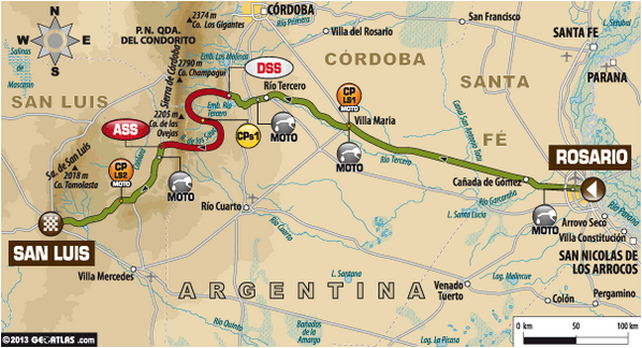 El Dakar dejó Rosario y empieza la carrera en serio de Río III a Potrero de los Funes