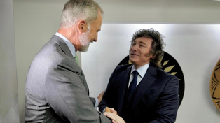 Antes de la asunción en Colombia, Milei se reunió con Felipe VI y Abelardo de la Espriella