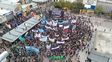 Marcha Federal. El acto se llevó a cabo en la Plaza Montenegro.
