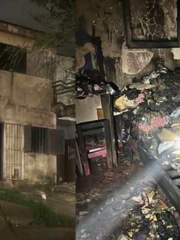 Un hombre fue hospitalizado tras el incendio de vivienda en Paraná