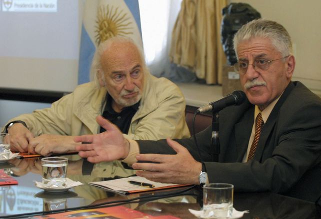 Junto al actor Héctor Alterio. Tedesco fue un formador de formadores.