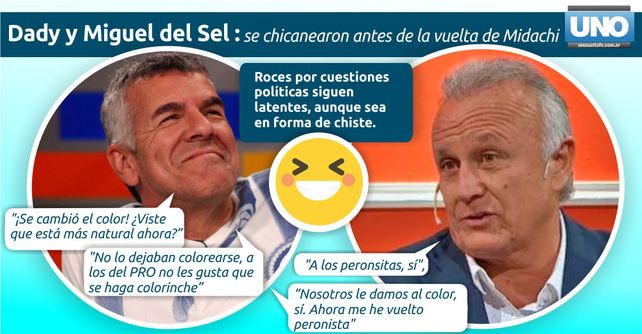 Dady y Miguel del Sel se chicanearon antes de la vuelta de Midachi